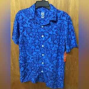 Wonder Nation Boys Camp Button-Up Shirt with Short Sleeves